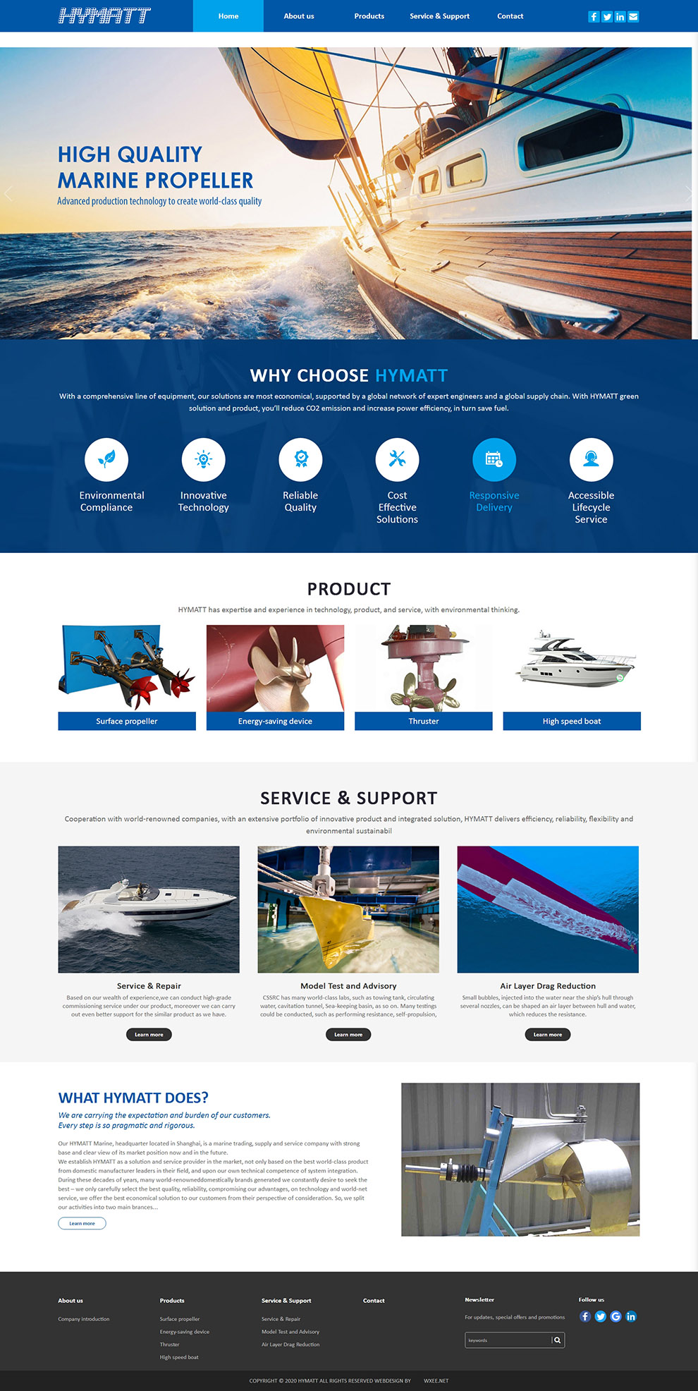hymatt外貿網站設計效果圖