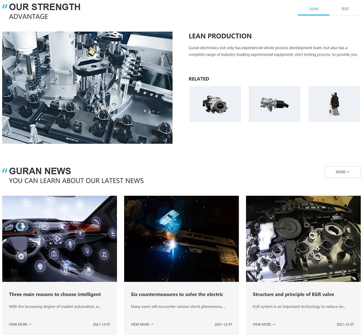 上海谷然汽車電子外貿(mào)站定制設(shè)計