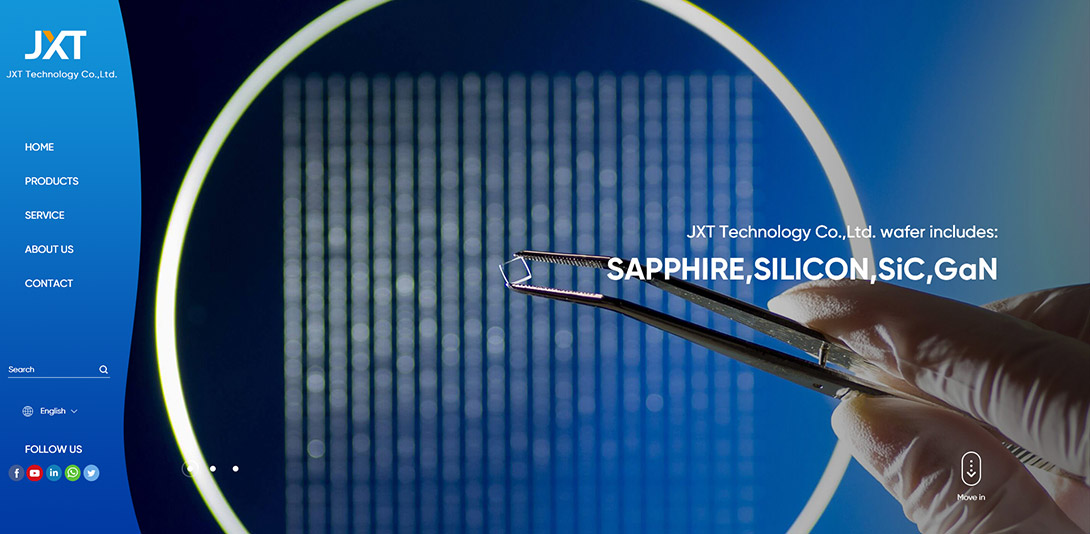 上海晶向通新材料外貿(mào)網(wǎng)站效果圖設計