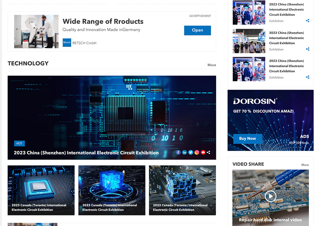 湖南電子電路行業(yè)協(xié)會外貿(mào)網(wǎng)站建設(shè)效果圖