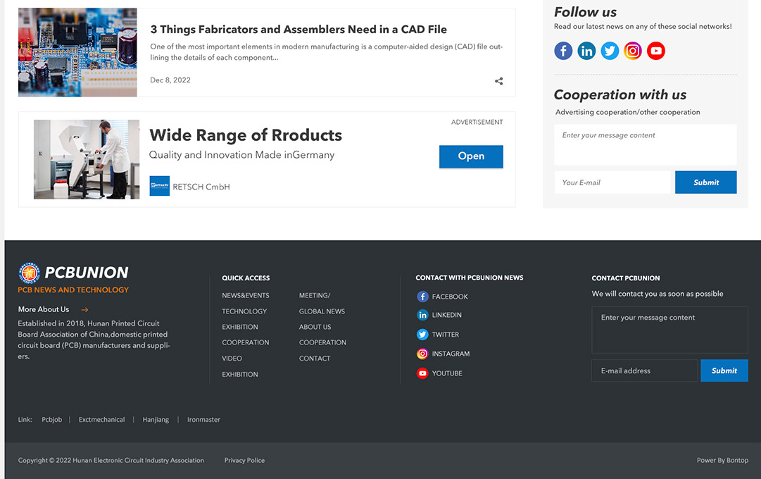 湖南電子電路行業(yè)協(xié)會外貿(mào)網(wǎng)站建設(shè)效果圖